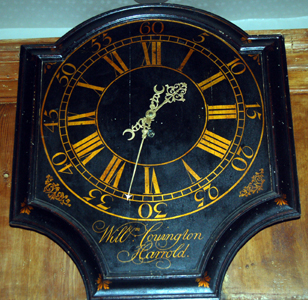 Clock by William Covington of Harrold in West End Baptist Meeting December 2009